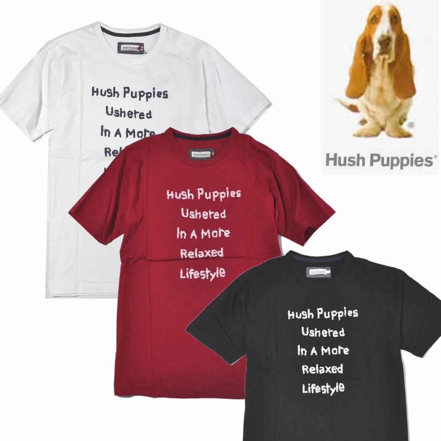 ハッシュパピー（Hush Puppies） Tシャツ ローマ字プリント 天竺T 