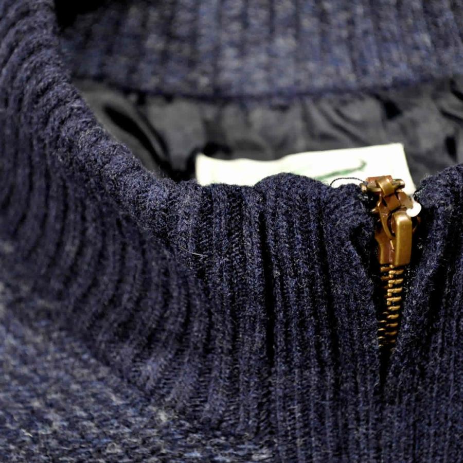 Crocodile（クロコダイル） ニットブルゾン 長袖タフタ裏 フルジップ