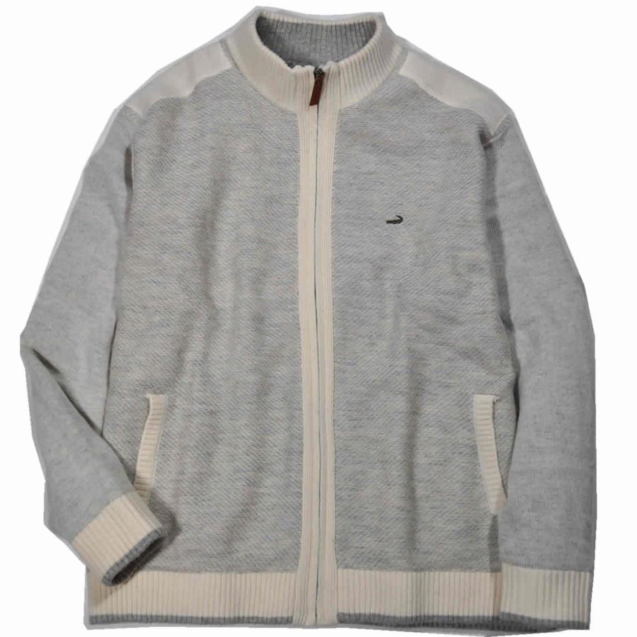 Crocodile（クロコダイル） ニットブルゾン 長袖タフタ裏 フルジップ