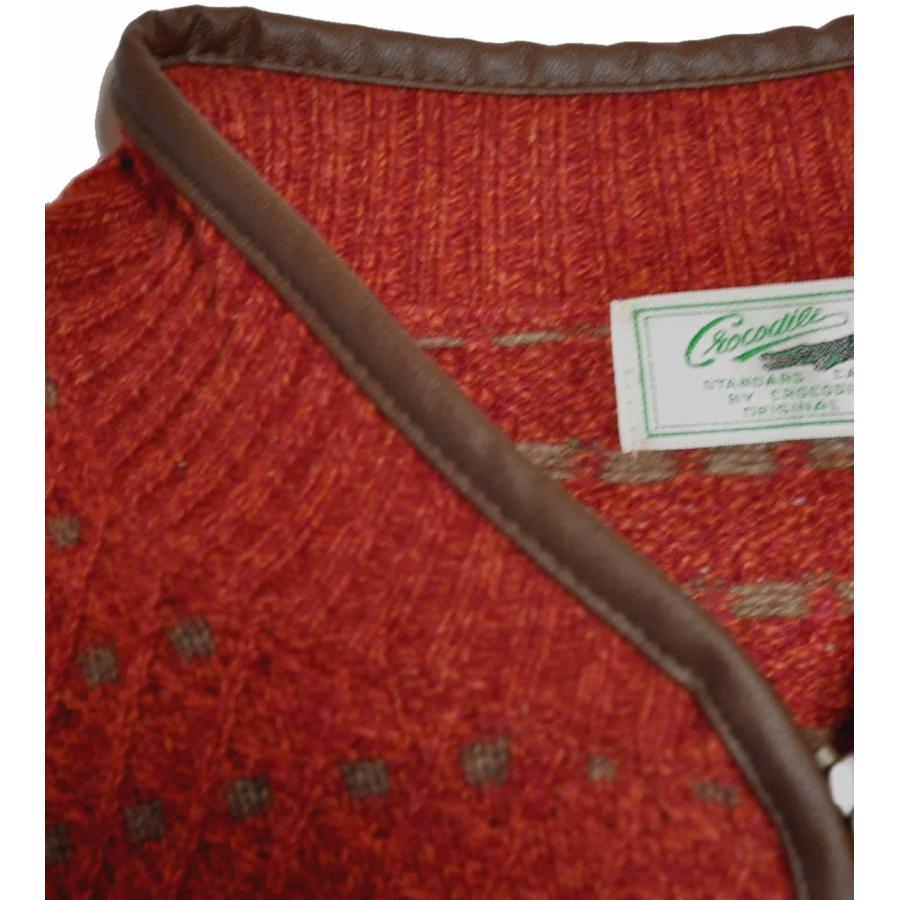 クロコダイル Crocodile 大きいサイズ セーター ハーフジップ衿 毛混
