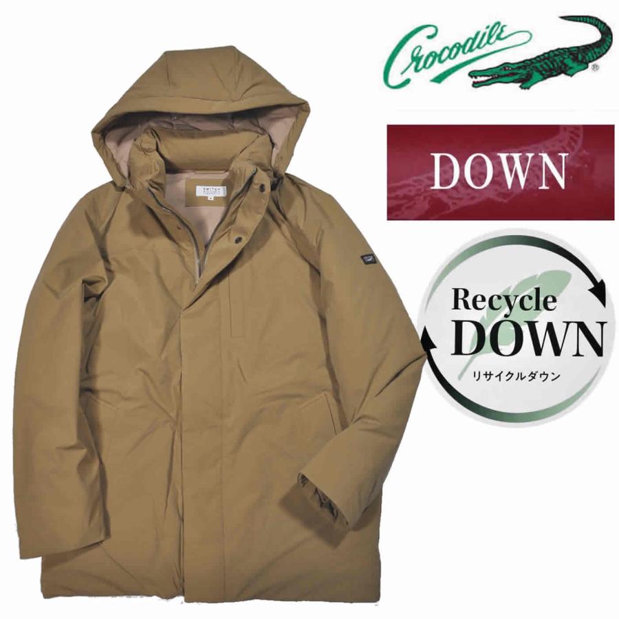 Crocodile（クロコダイル） ダウンコート 長袖フード付き ストレッチ撥