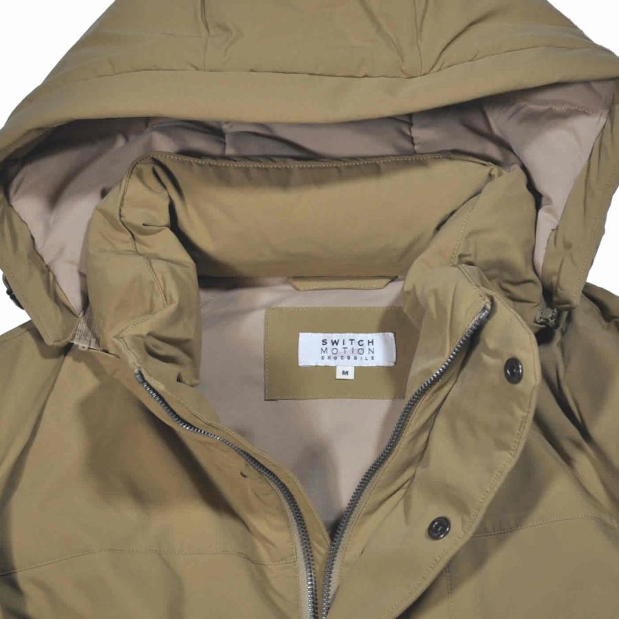 Crocodile（クロコダイル） ダウンコート 長袖フード付き ストレッチ撥