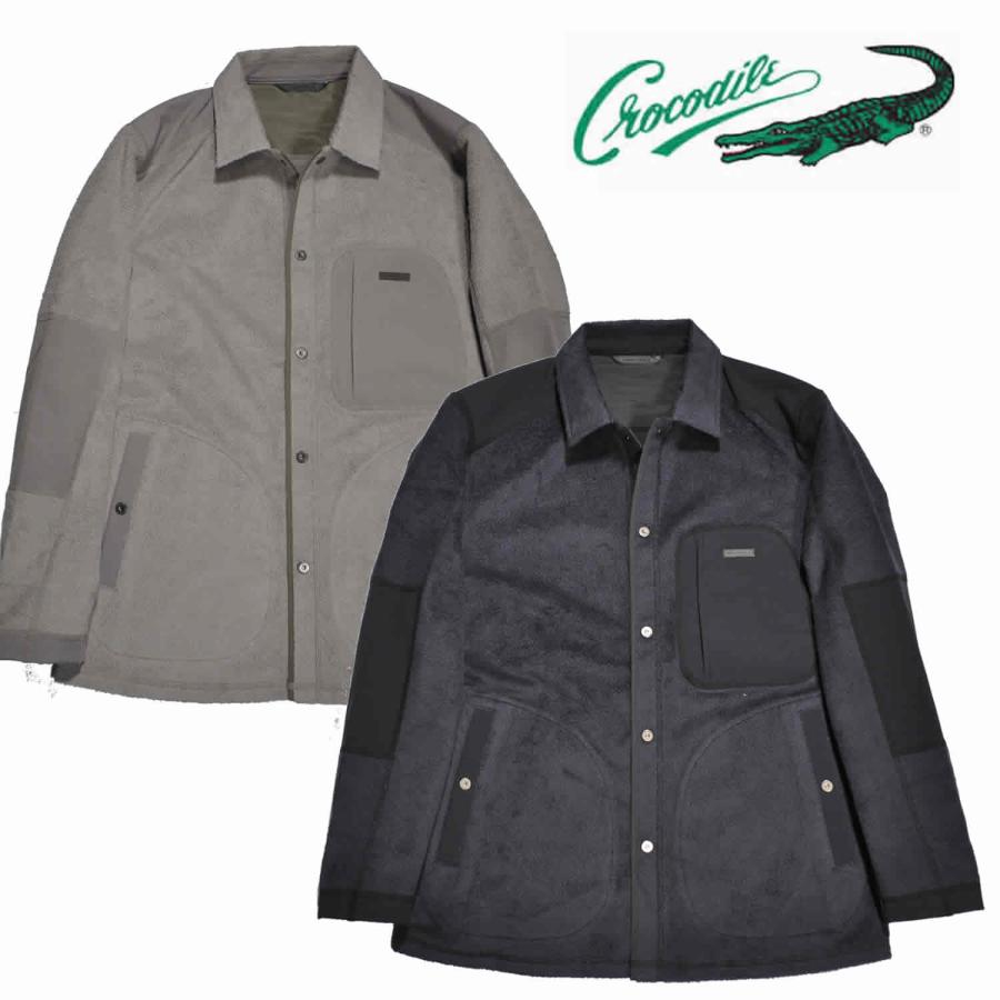 Crocodile（クロコダイル） ブルゾン フリースジャケット 前ボタン一重 