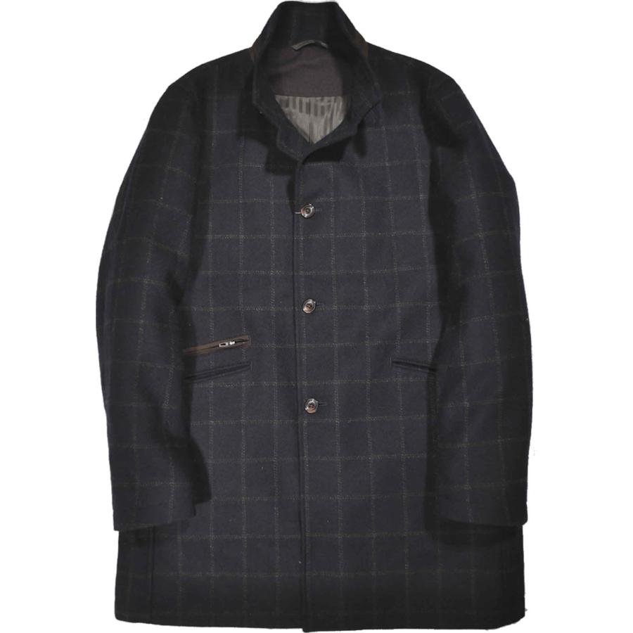 ジャケット　スタンダードカラー　毛100% 総裏地(キャプラ100%) 日本製 Crocodile（クロコダイル） スタンドカラーコート ジャケット ウール混