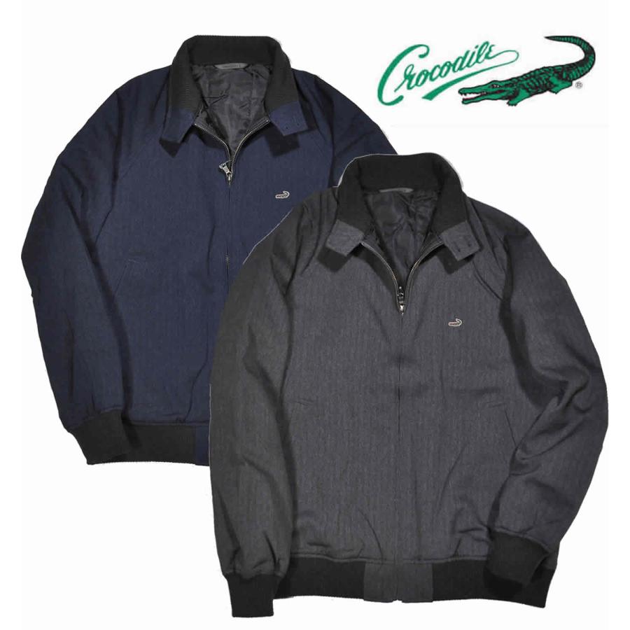 Crocodile（クロコダイル） スイングトップ 長袖 ヘリンボーン織 薄 