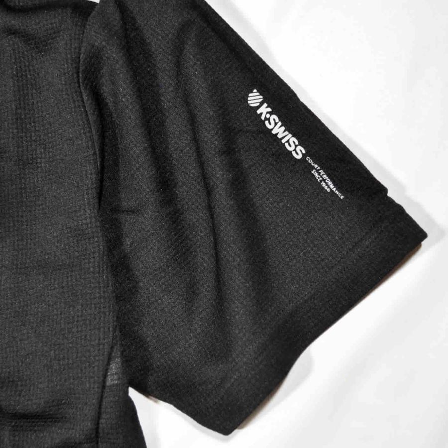 K-SWISS（ケースイス） Tシャツ 半袖 吸汗速乾 消臭効果 脇切り替え