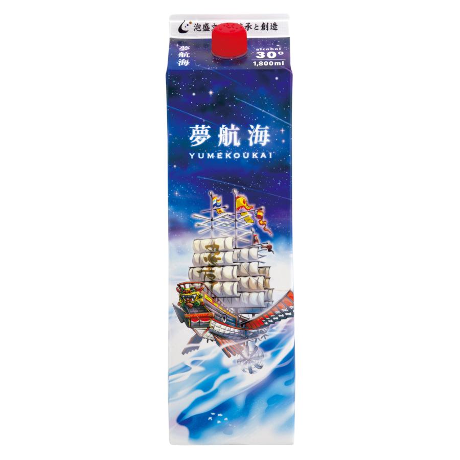 1ケース単位6本入り 泡盛 琉球泡盛 夢航海 30度 1.8L パック 1800ml 6