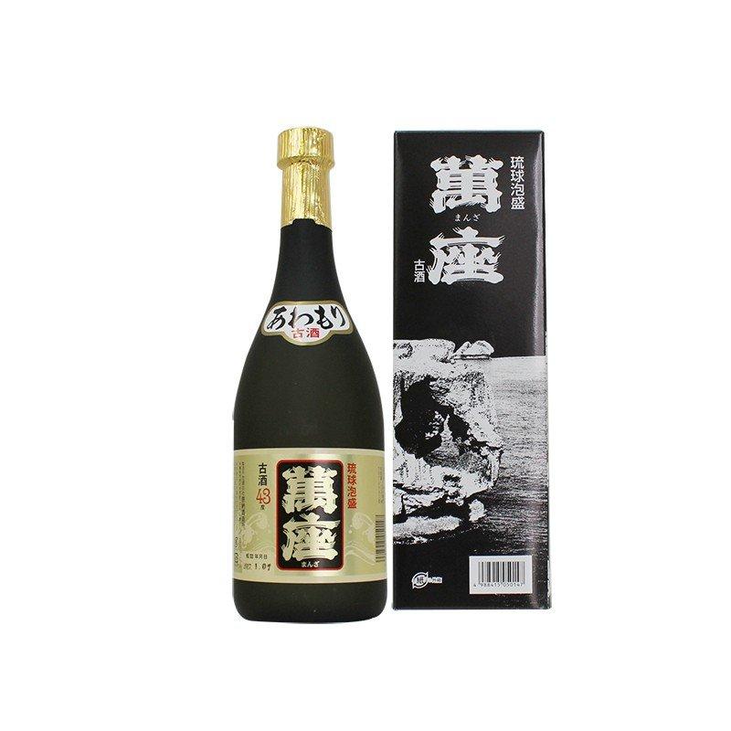 泡盛 43度 萬座ブラック 720ml瓶 4本 沖縄県 資恩納酒造所 送料