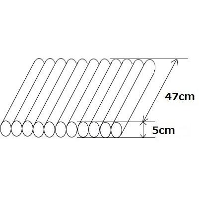 エアマッスル　幅W47cm×太さΦ5cm(R-5-50)　エアー緩衝材　エアクッション材　エアパッキン　(50M)　梱包　衝撃吸収材　空気緩衝材　エアーバック　包装