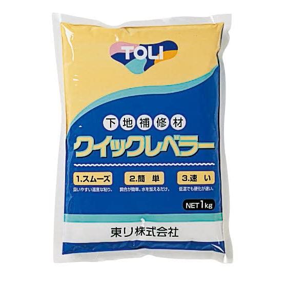 東リ　下地補修材　クイックレベラー　下地の不陸部分調整　メーカー直送品　1kg×10袋　バスナシリーズ　目地埋め　セメント