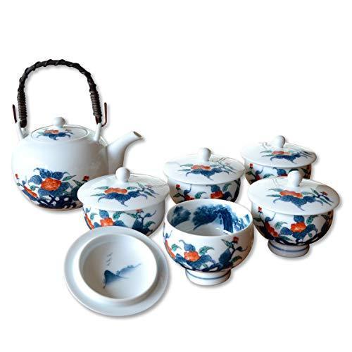 驚きの破格値，格安 茶器セット 日本製 有田焼 畑萬陶苑 色鍋島内山水