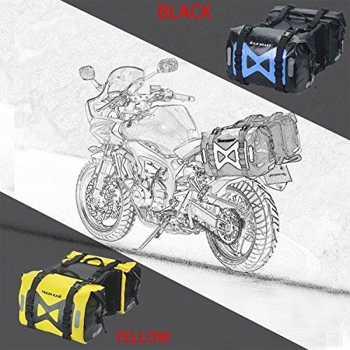 WILD HEART 防水 バッグ オートバイ サドルバッグ 50 L タンク バッグ モーター サイド バッグ ワンサイズ ブラック バッグ WILD ブラック