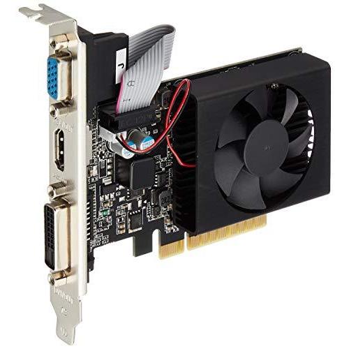 逆輸入 玄人志向 NVIDIA GeForce GT710 搭載 グラフィックボード 2GB Low profile対応 1スロット空冷ファンモデル GF-GT710-E2GB/LP/P グラフィックボード、ビデオカード