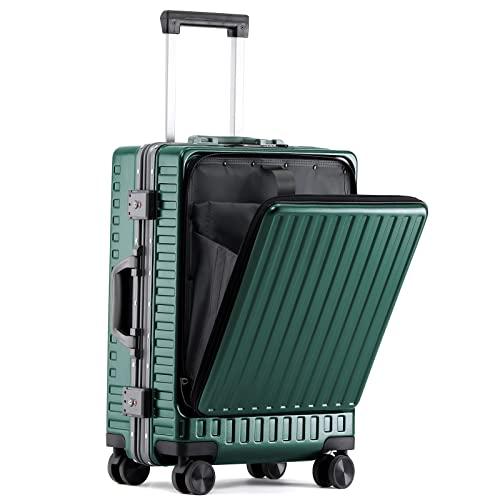 Jucwlle] スーツケース 前開きポケット 機内持込 フロントオープン TSA
