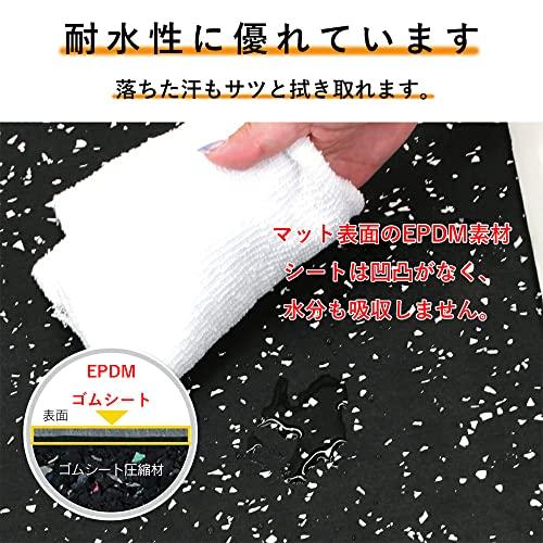 トレーニングマット ゴムマット ジムマット 50cm*50cm 20mm 連結パーツ付き（無料） 硬度60〜65 防音マット 筋トレ 