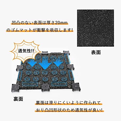 【最安値挑戦中】 トレーニングマット ゴムマット ジムマット 50cm*50cm 20mm 連結パーツ付き（無料） 硬度60〜65 防音マット 筋トレ 【3681170124】(20897円)