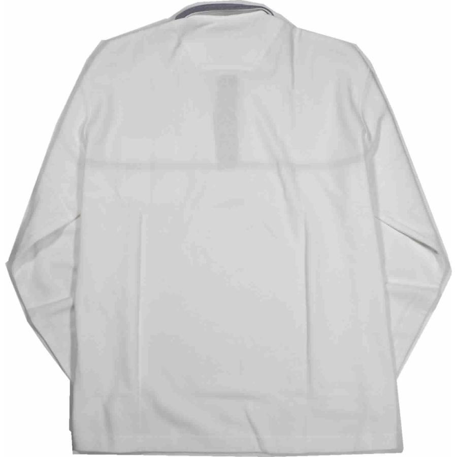 [クロコダイル] ポロシャツ 衿切り替え 長袖 大きいサイズ QUICK DRY  3Lサイズ  1白  1002-03200｜nonnon531｜05