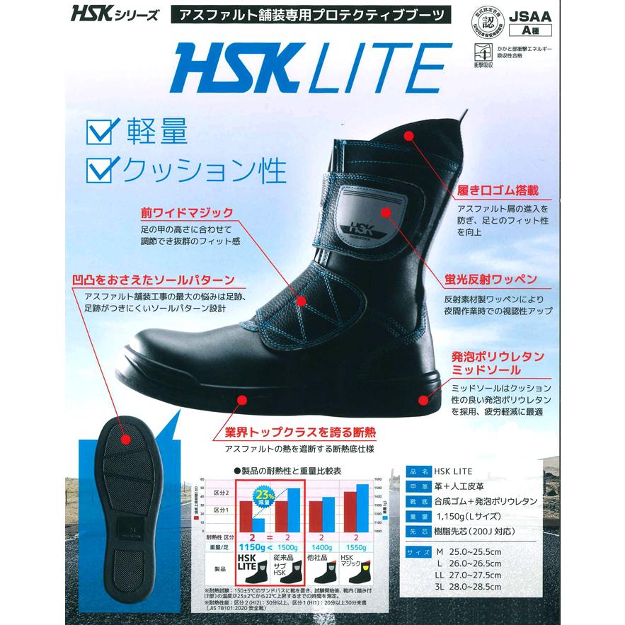 舗装用安全靴 ノサックス HSK LITE ライト マジックタイプ｜nonnonxx2001｜02