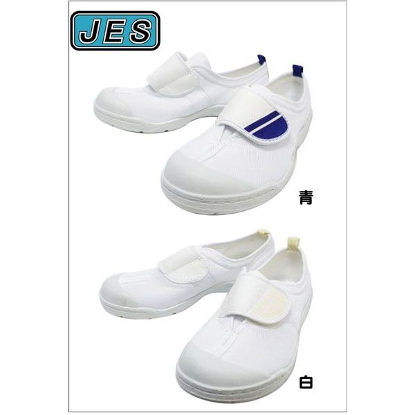 送料無料 JES2102 青 白 上履き 教育シューズ : シューズショップ