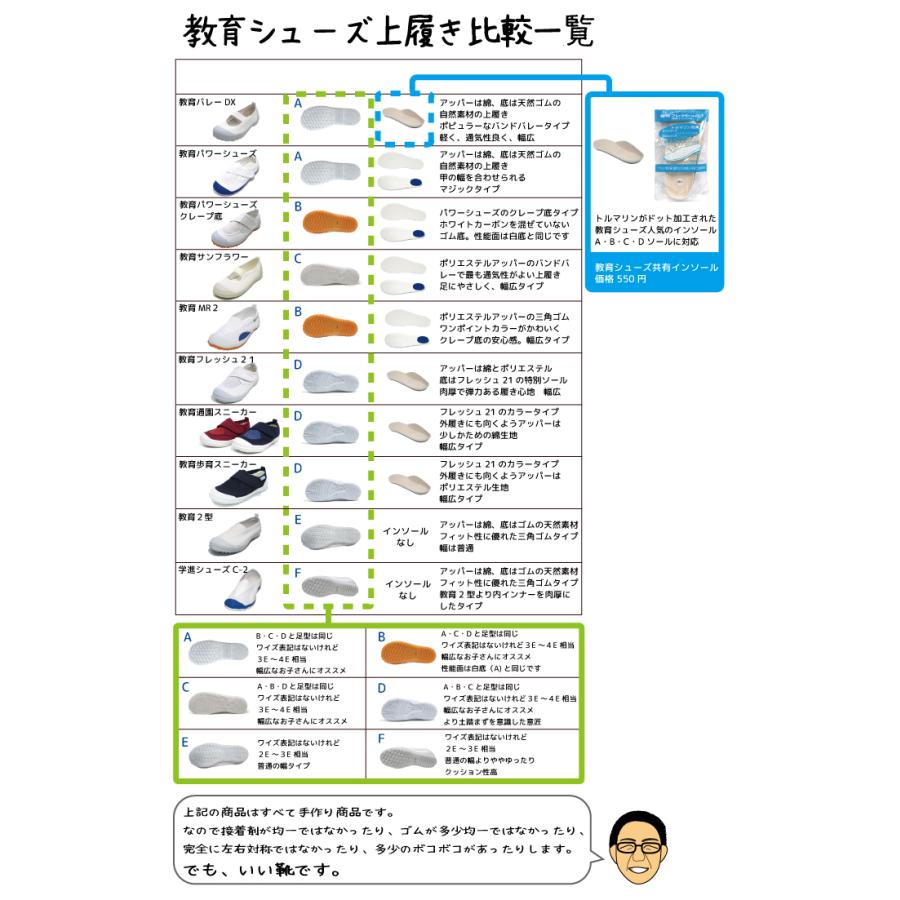 上履き 2足セット 7色から選べる 教育パワーシューズ 教育シューズ｜nonnonxx2001｜07