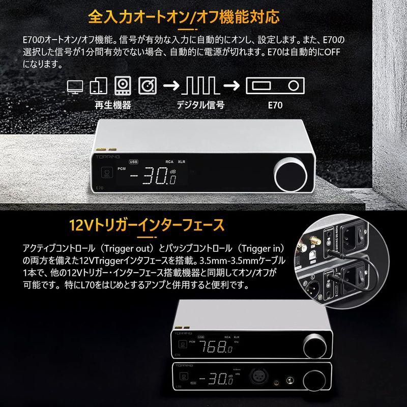 中古 Topping E70新登場USB DAC 多機能 プリアンプ機能付き ES9028PROチップ 32Bit/768kHz Bluetoot 【WSO1308506910】(46965円)