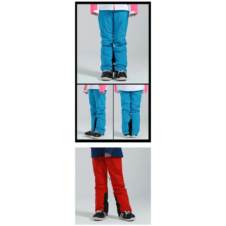 スノーパンツ スキーパンツ 配色印刷 スキーウェア スノーボード 撥水加工 防水ポケット YKKファスナー 全6色 レディース 　