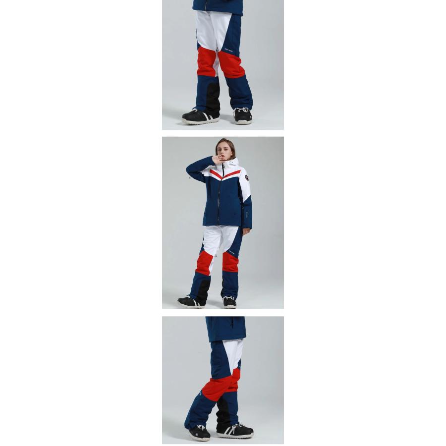 スノーパンツ スキーパンツ 配色印刷 スキーウェア スノーボード 撥水加工 防水ポケット YKKファスナー 全6色 レディース 　