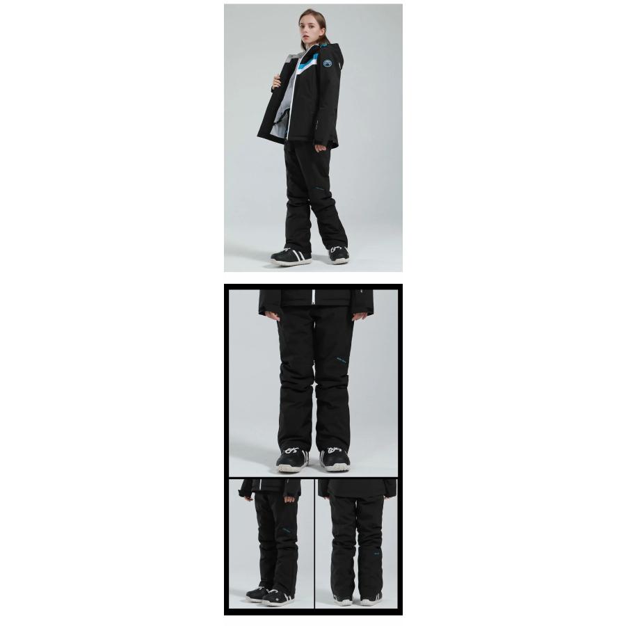 スノーパンツ スキーパンツ 配色印刷 スキーウェア スノーボード 撥水加工 防水ポケット YKKファスナー 全6色 レディース 　