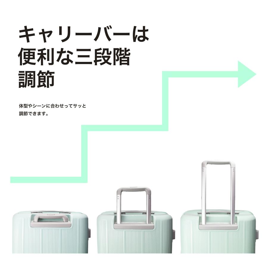 marie claire マリクレール キャリーケース スーツケース ジッパータイプ マチ拡張機能 軽量 Mサイズ 3〜5泊 国内 海外 45L 50L レディース 240-5001_6