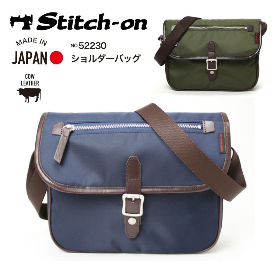 Stich-on ステッチオン ショルダーバッグ かぶせショルダー フラップ