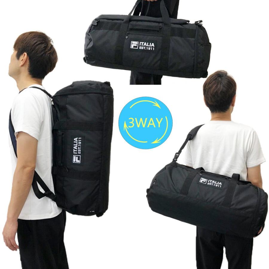 FILA（フィラ） ボストンバッグ 44L トラベルバッグ ショルダー 3WAY 