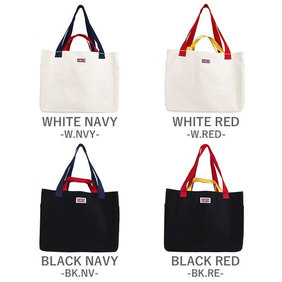【美品】  トートバッグ ネイビー/レッド/ホワイト BICMAC ビックマック 2WAYキャンバストートバッグ ボストンバッグ 大