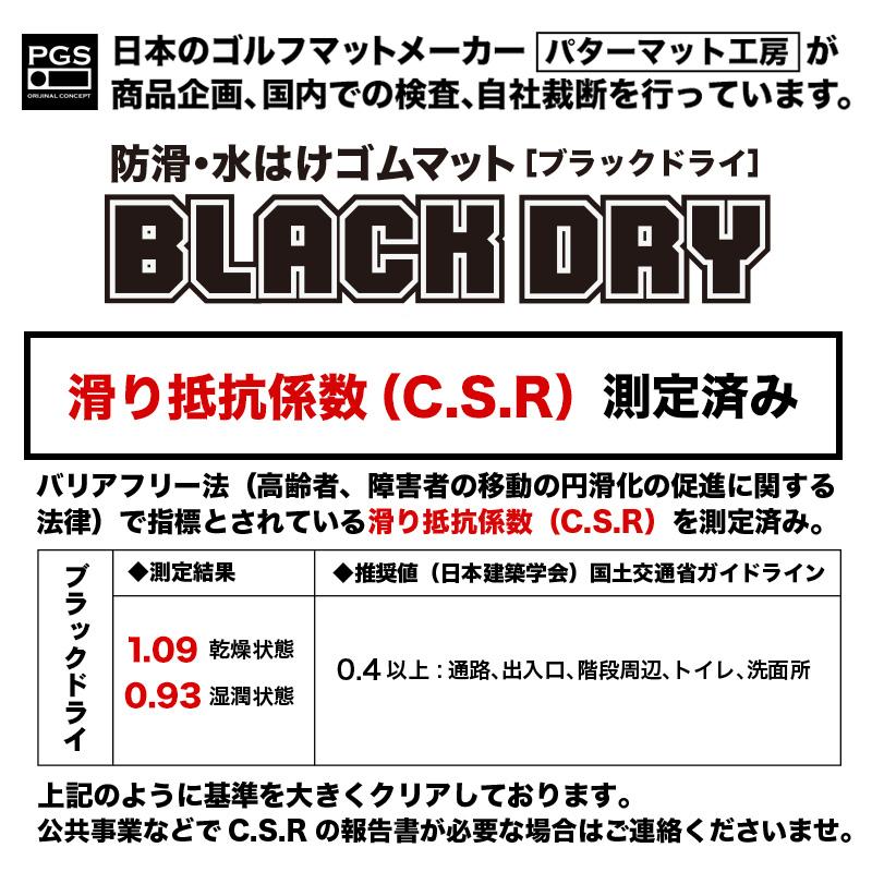 スタッドレスマット 防滑・水はけゴムマット BLACK DRY ブラックドライ