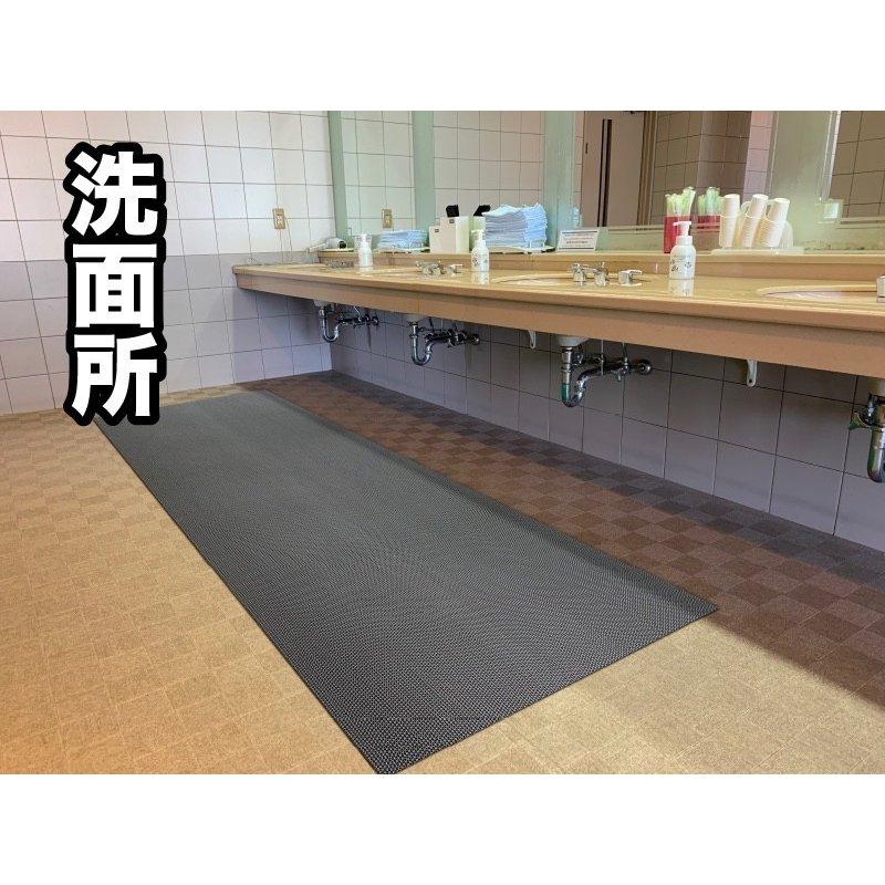 スタッドレスマット お風呂の滑り止めマット 90cm×80cm グレー 高規格