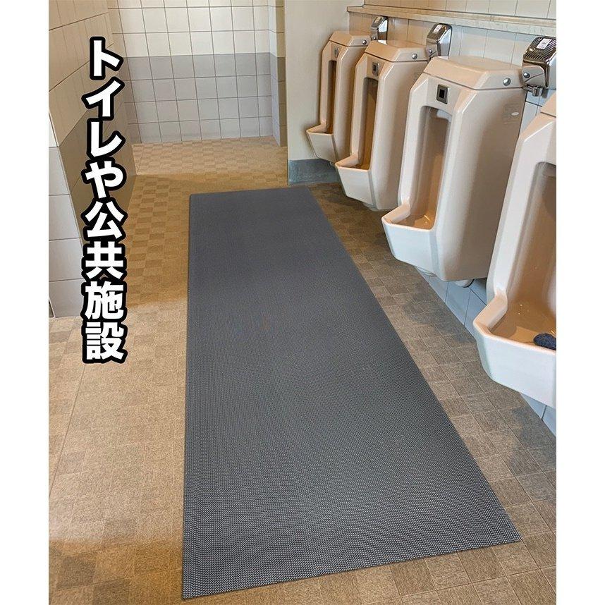 歩行 滑り止めマット スタッドレスマット 90cm×6m グレー  原反ロール 高規格6mm厚 ゴムマット 介護 施設 病院 学校 玄関マット ドアマット｜nonslip｜15