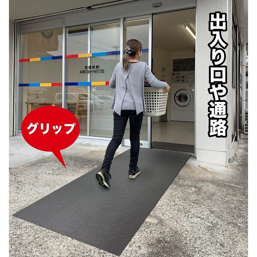 歩行 滑り止めマット スタッドレスマット 90cm×6m グレー  原反ロール 高規格6mm厚 ゴムマット 介護 施設 病院 学校 玄関マット ドアマット｜nonslip｜05