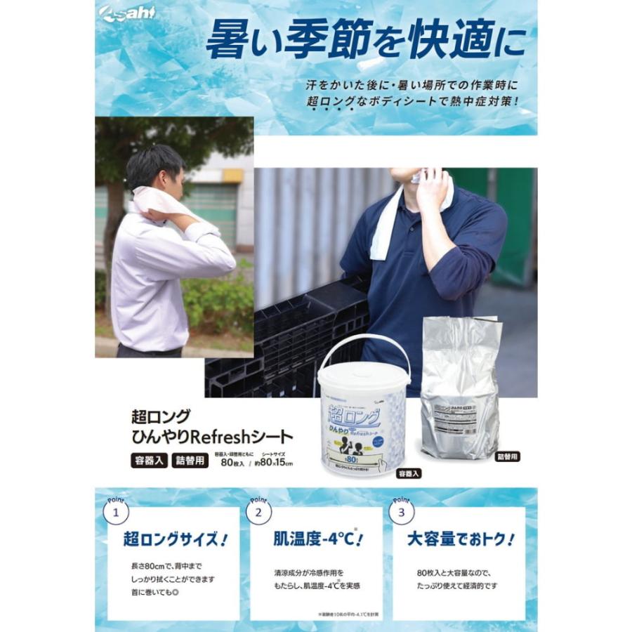 数量限定】超ロングひんやりRefreshシート フェイス＆ボディシート