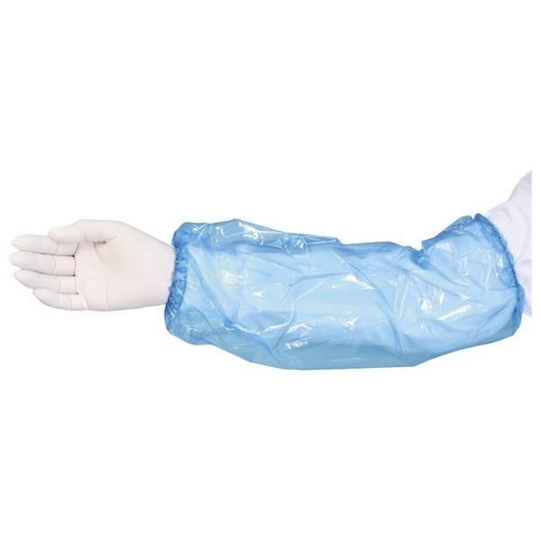 ポリ腕カバー　ブルー　フリーサイズ　50枚×40袋●ケース販売お徳用【メーカー直送・代引き不可・時間指定不可・沖縄、離島不可】 ポリ腕カバー ブルー フリーサイズ 50枚×40袋○ケース販売お徳用