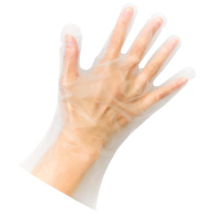 旭創業 ポリエチレン手袋 ハイフィットグローブ ナチュラル Mサイズ
