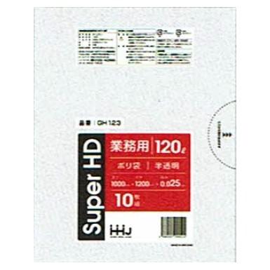 【法人様限定】ポリ袋　120L　HD 0.025×1000×1200mm　半透明　10枚×30冊 （300枚）GH123【メーカー直送・時間指定不可・沖縄、離島不可】 ハウスホールドジャパン 【法人様限定】ポリ袋 120L HD 0.025×1000