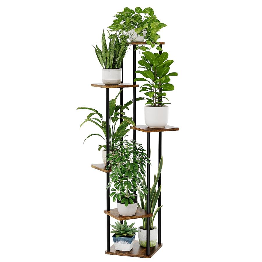 Bamworld フラワースタンド 室内 プランタースタンド 6段観葉植物 台