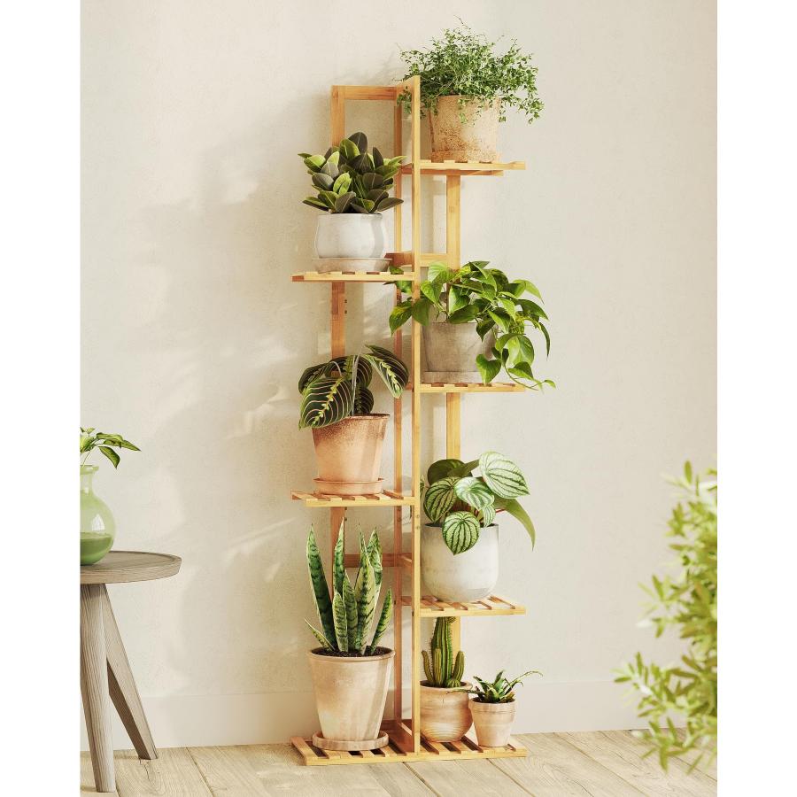 Bamworld フラワースタンド 6段 観葉植物 台 プランタースタンド 室内