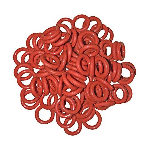 Qisan メカニカルキーボードに対応 耐用シリコン 防水性を付き 静音化リング 赤い Testamentalb