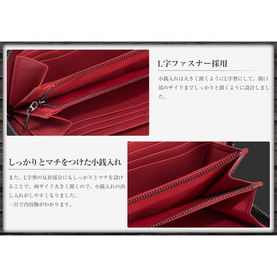 長財布 メンズ カーボンレザー 本革 財布 GRACE ラウンドファスナー 大容量 イタリアン 軽い 革 長サイフ プレゼント ギフト 送料無料　爆買の画像
