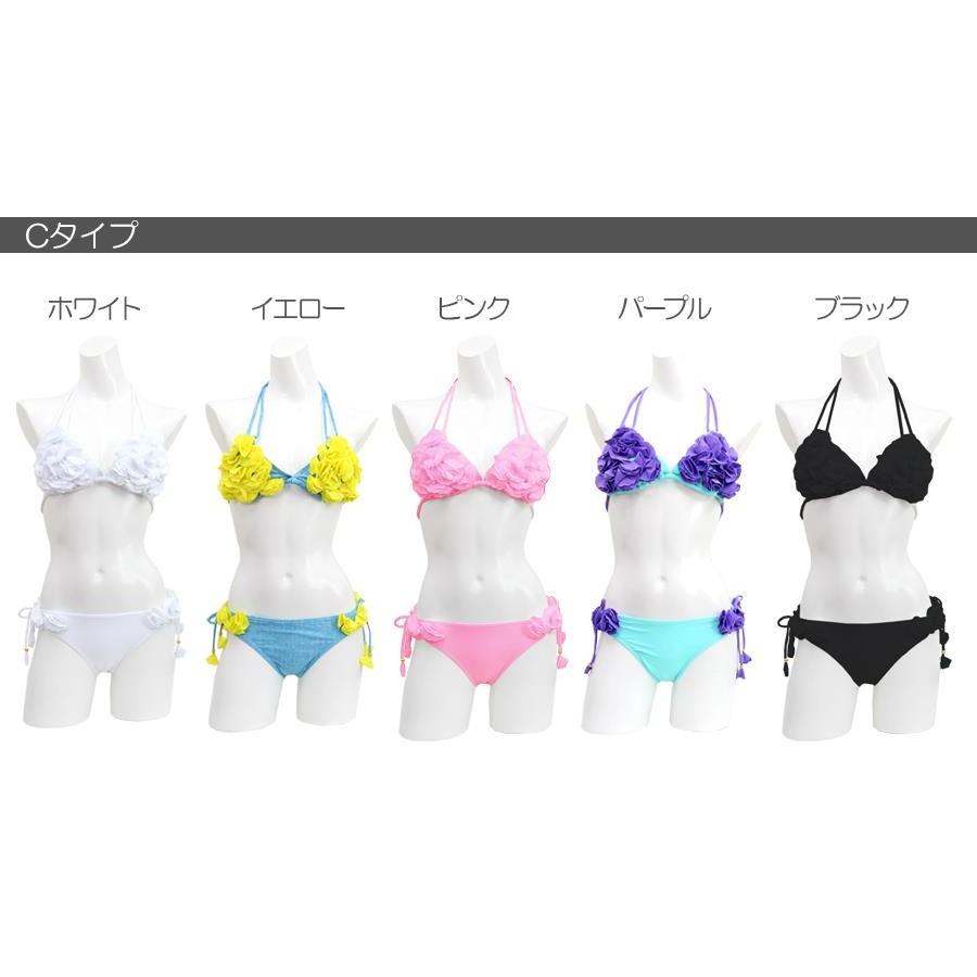 在庫処分 水着 レディース バンドゥ ビキニ フラワー 2点セット 花びら