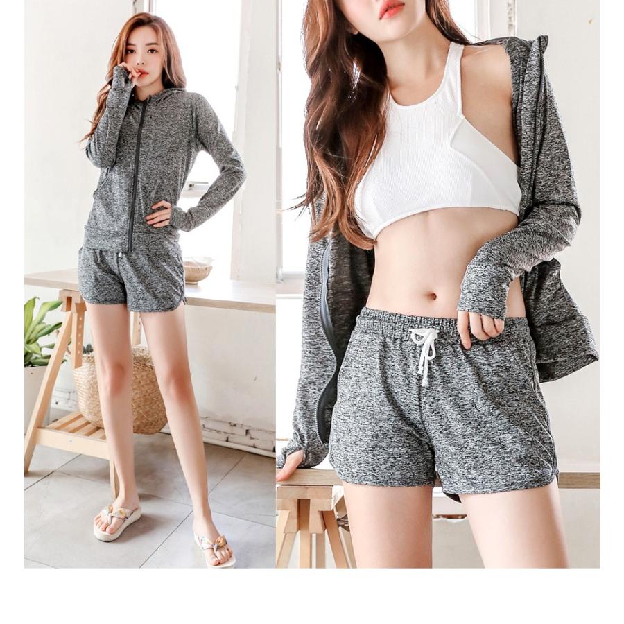 ラッシュガード　レディース ラッシュガード レディース 上下セット 無地 ショーパン パーカー