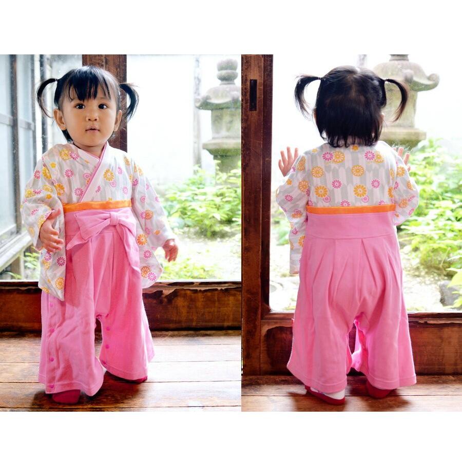 袴 ロンパース カバーオール ベビー服 赤ちゃん 女の子 ひなまつり