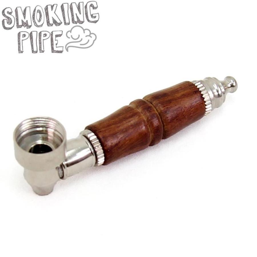 メタル ウッド 喫煙パイプ 喫煙具 キセル 煙管 木製 WOOD PIPE パイポ