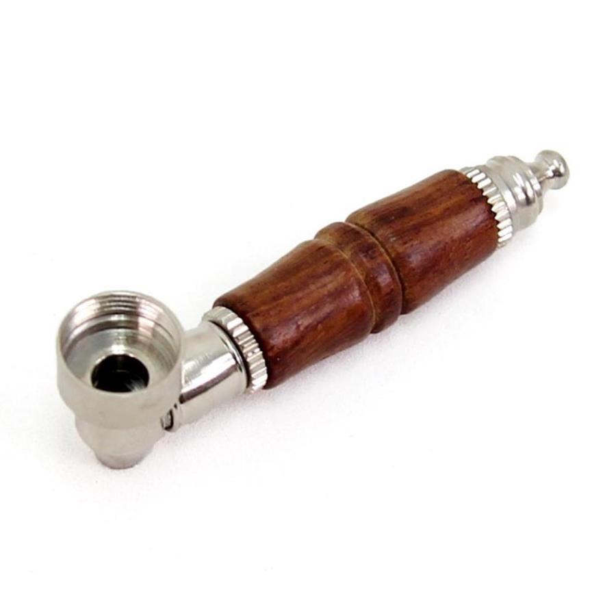 メタル ウッド 喫煙パイプ 喫煙具 キセル 煙管 木製 WOOD PIPE パイポ