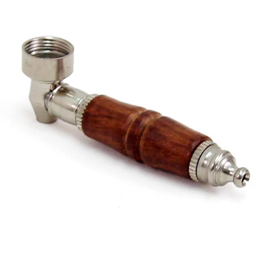 メタル ウッド 喫煙パイプ 喫煙具 キセル 煙管 木製 WOOD PIPE パイポ